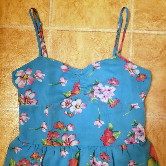 Aeropstale womens blue floral tank dress size M - Picture 7 of 8
